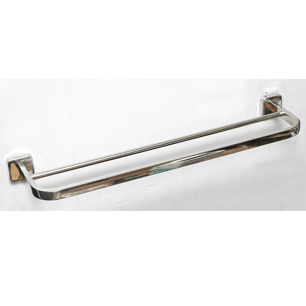 906 Double Towel Bar with Square Base - 60cm