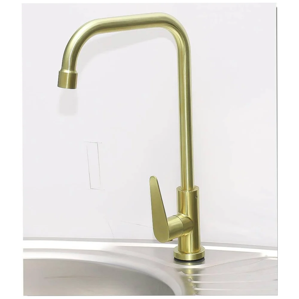 SS304 -KITCHEN PILLAR TAP- BRUSHED GOLD