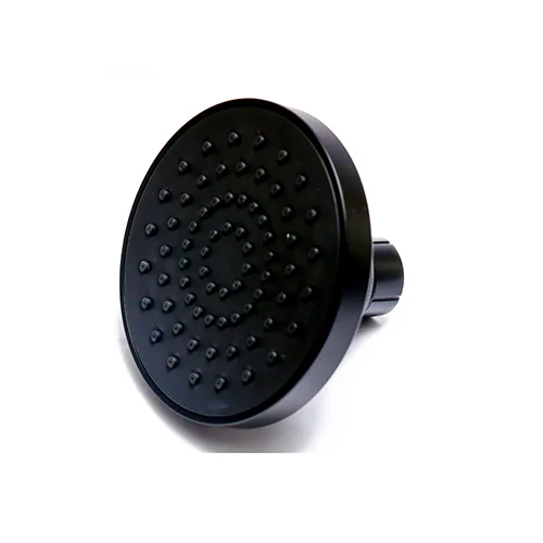 4" Round Shower Rose - Black