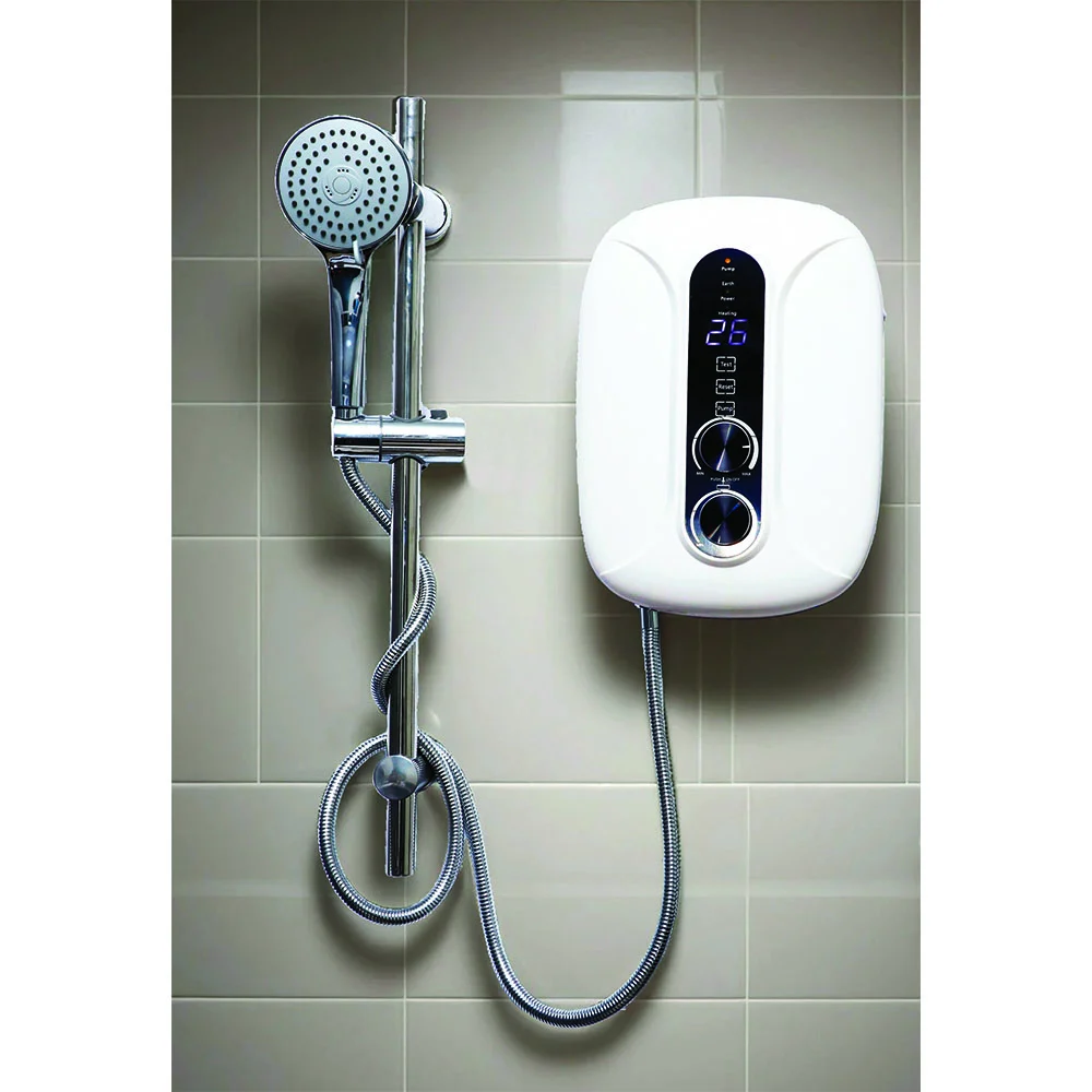 Instant Shower Heater + Adjustable Shower Hand + Rail