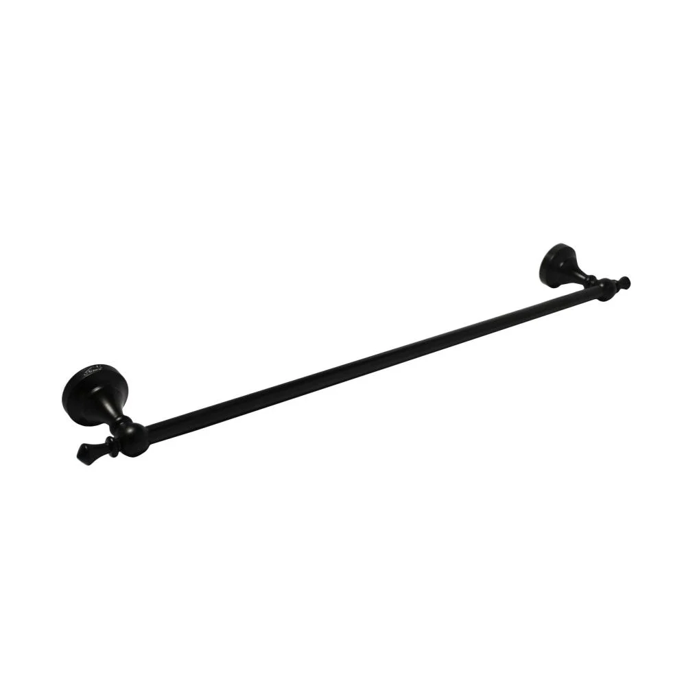 High Density Single Towel Bar , Black - 60cm