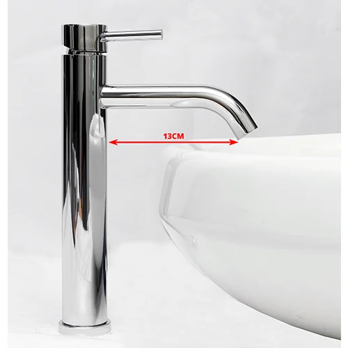 High Neck with Long Spout (SS304) Basin Mixer