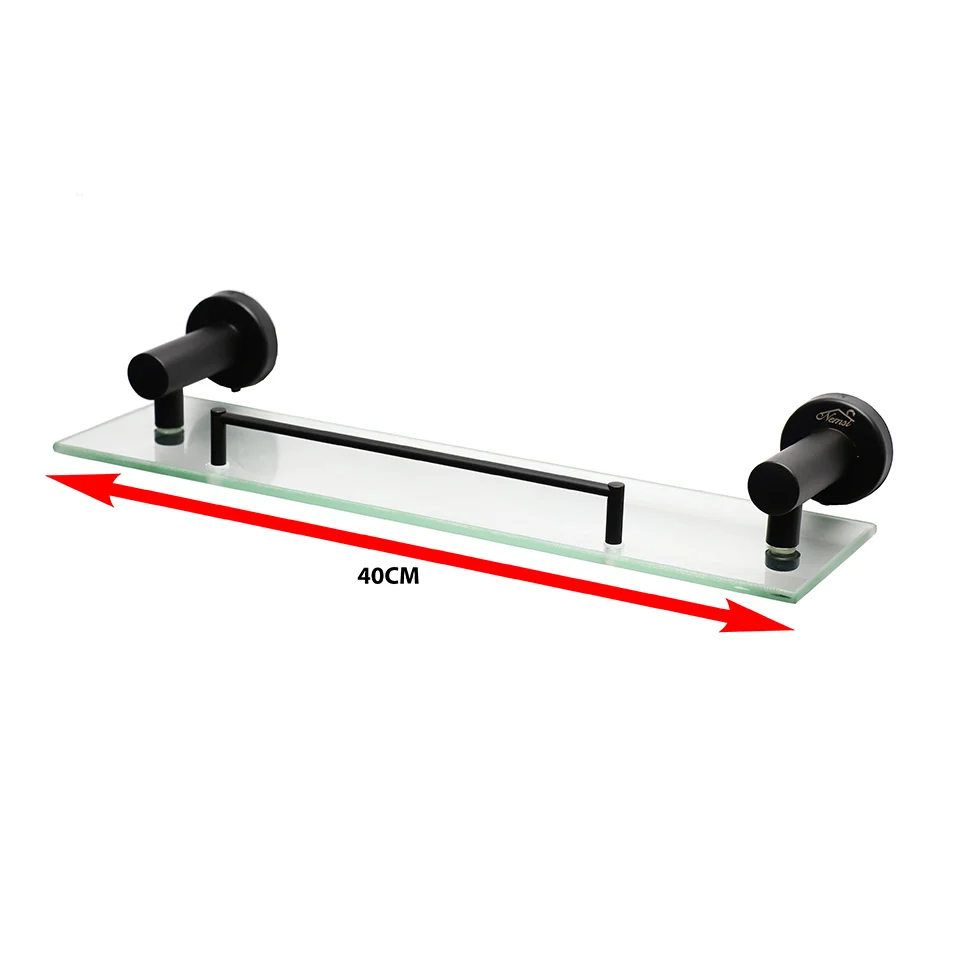 Glass shelf- 40CM - Black